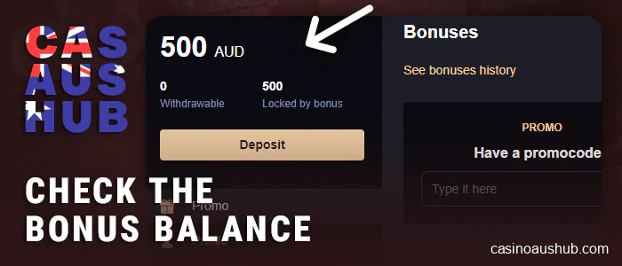 Get a bonus on casino account after entering the promo code