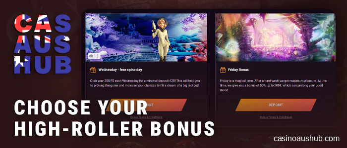 Take High Roller bonus at online casino