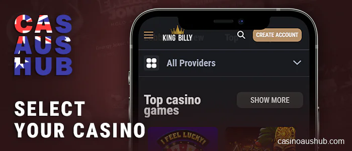 Choose an online iPhone casino at the top