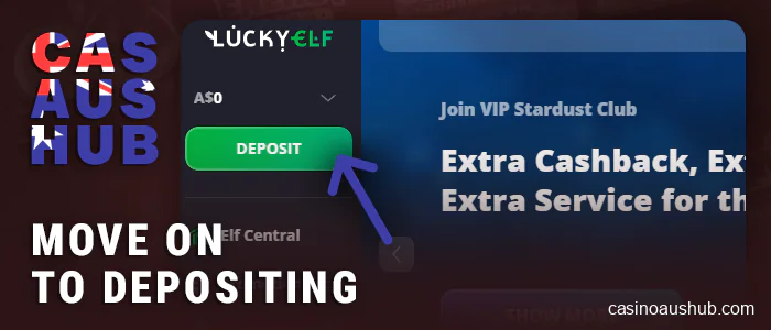 Go to the deposit section of the live casino