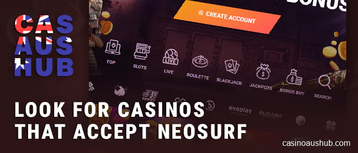 Choose Neosurf online casinos from the rankings