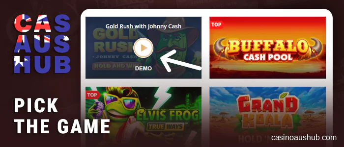 Choose a pokie at online AUS casino