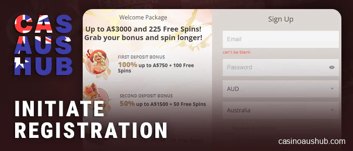 Register an account at the new online casino