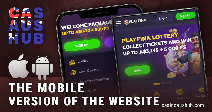 Use the Playfina casino app to play - download on android and ios